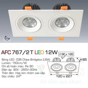 Đèn led DoWnlight Anfaco AFC-767/2T-12W
