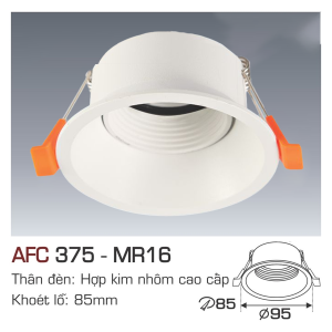 Chao đèn led âm trần  Anfaco AFC-375-MR16 (Không bóng)