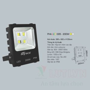 Alternative view of Đèn pha led Anfaco AFC-005-200W