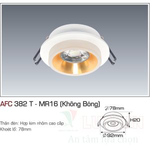 Chao đèn led âm trần  Anfaco AFC-382T-MR16 (Không bóng)