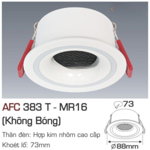 Alternative view of Chao đèn led âm trần  Anfaco AFC-383T-MR16 (Không bóng)