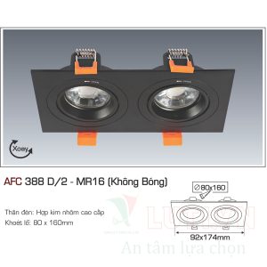 Alternative view of Chao đèn led âm trần  Anfaco AFC-388D/2-MR16 (Không bóng)