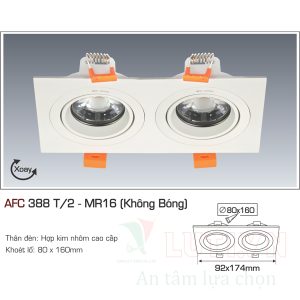 Alternative view of Chao đèn led âm trần  Anfaco AFC-388T/2-MR16 (Không bóng)