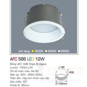 Alternative view of Đèn led âm trần  Anfaco AFC-586-12W