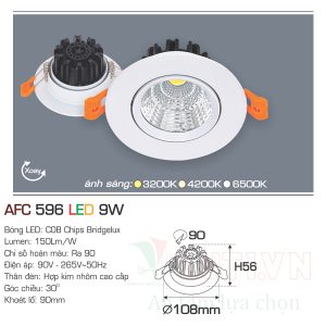 Alternative view of Đèn led âm trần  Anfaco AFC-596-9W