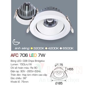 Alternative view of Đèn led âm trần  Anfaco AFC-706-7W