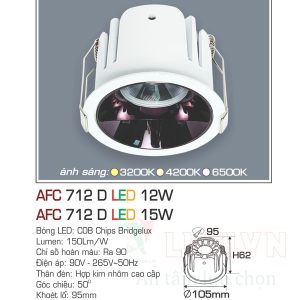 Alternative view of Đèn led âm trần Anfaco AFC-712D-15W