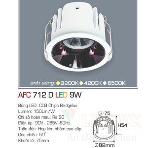 Alternative view of Đèn led âm trần Anfaco AFC-712D-9W-3CĐ
