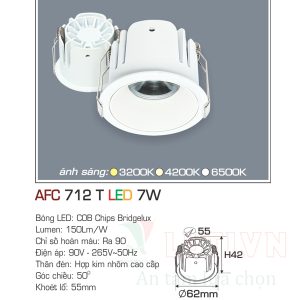 Alternative view of Đèn led âm trần Anfaco AFC-712T-7W-3CĐ