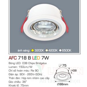 Alternative view of Đèn led âm trần  Anfaco AFC-718B-7W