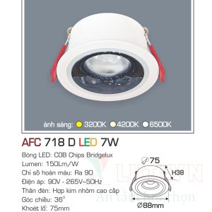 Alternative view of Đèn led âm trần  Anfaco AFC-718D-7W
