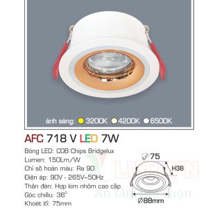 Alternative view of Đèn led âm trần  Anfaco AFC-718V-7W