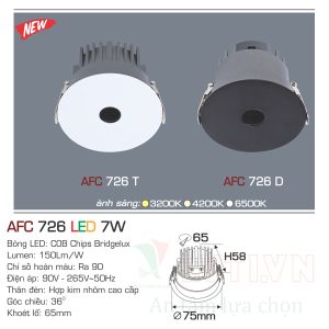 Alternative view of Đèn led âm trần  Anfaco AFC-726D-9W