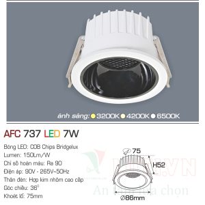 Alternative view of Đèn led âm trần  Anfaco AFC-737-7W