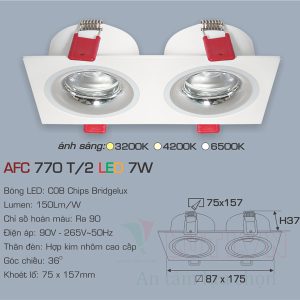 Alternative view of Đèn led âm trần  Anfaco AFC-770T/2-7W