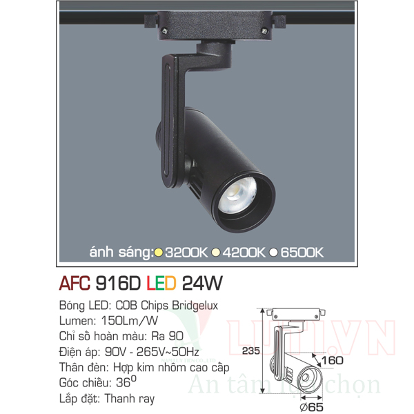 Đèn led spotlight Anfaco AFC-916D-24W - Ảnh 2