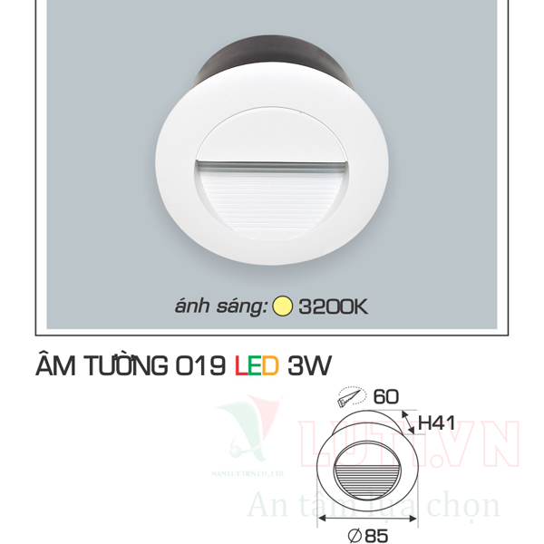 Đèn led âm tường Anfaco AFC-AT-019-3W