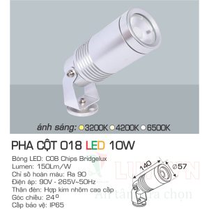 Đèn led pha cột anfaco AFC-PC018-10W