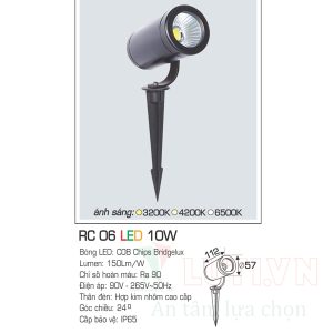 Alternative view of Đèn led ghim cỏ Anfaco AFC-RC06-10W