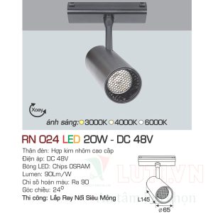 Alternative view of Đèn ray nam châm siêu mỏng AFC-RN-024-20W