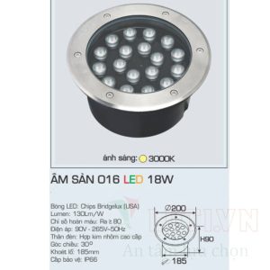 Đèn pha LED Anfaco AFC-ÂM SÀN 016-18W