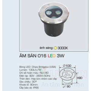 Đèn pha LED Anfaco AFC-ÂM SÀN 016-3W