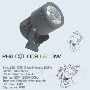 Alternative view of Đèn pha LED Anfaco AFC-PHA CỘT 009-3W