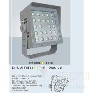 Đèn pha LED Anfaco AFC-PHA VUÔNG 015-24W