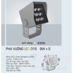Đèn pha LED Anfaco AFC-PHA VUÔNG 015-9W