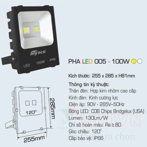 Alternative view of Đèn pha LED Anfaco AFC-005-100W