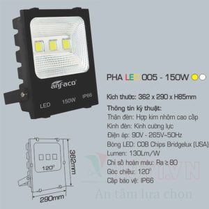 Alternative view of Đèn pha LED Anfaco AFC-PHA LED 005-150W