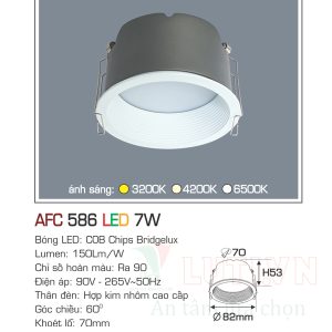 Đèn led âm trần  Anfaco AFC-586-7W