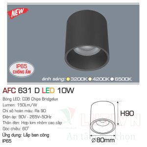 Đèn led lon ốp trần  Anfaco AFC-631D-10W