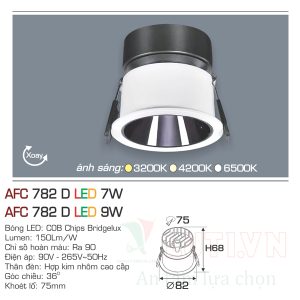 Đèn led âm trần  Anfaco AFC-782D-7W