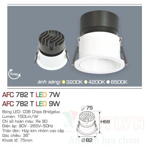 Đèn led âm trần  Anfaco AFC-782T-9W