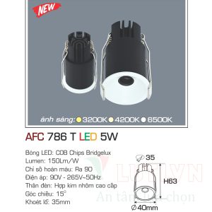 Đèn led âm trần  Anfaco AFC-786T-5W