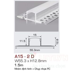 Nhôm định hình có chụp nhựa PC AFC-A15-2D