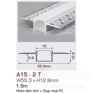 Nhôm định hình có chụp nhựa PC AFC-A15-2T