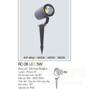 Đèn led ghim cỏ Anfaco AFC-RC06-5W