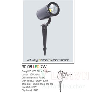 Đèn led ghim cỏ Anfaco AFC-RC06-7W