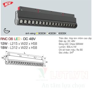 Đèn ray nam châm siêu mỏng AFC-RNC-06-18W