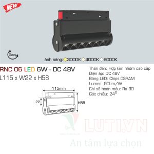 Đèn ray nam châm siêu mỏng AFC-RNC-06-6W